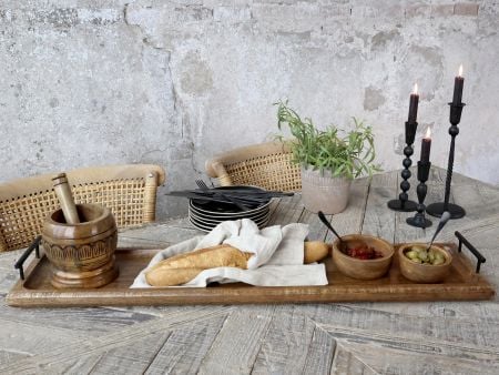 Tours Tray In Wood With Handles