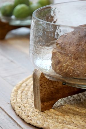 Tray With Wooden Base