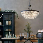 Versailles Chandelier With Dropshaped Glass Prisms